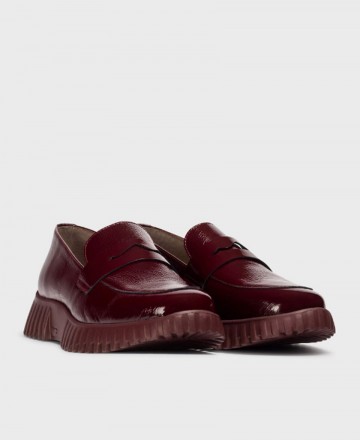 Wonders Flexfly A-4402 burgundy women's loafers