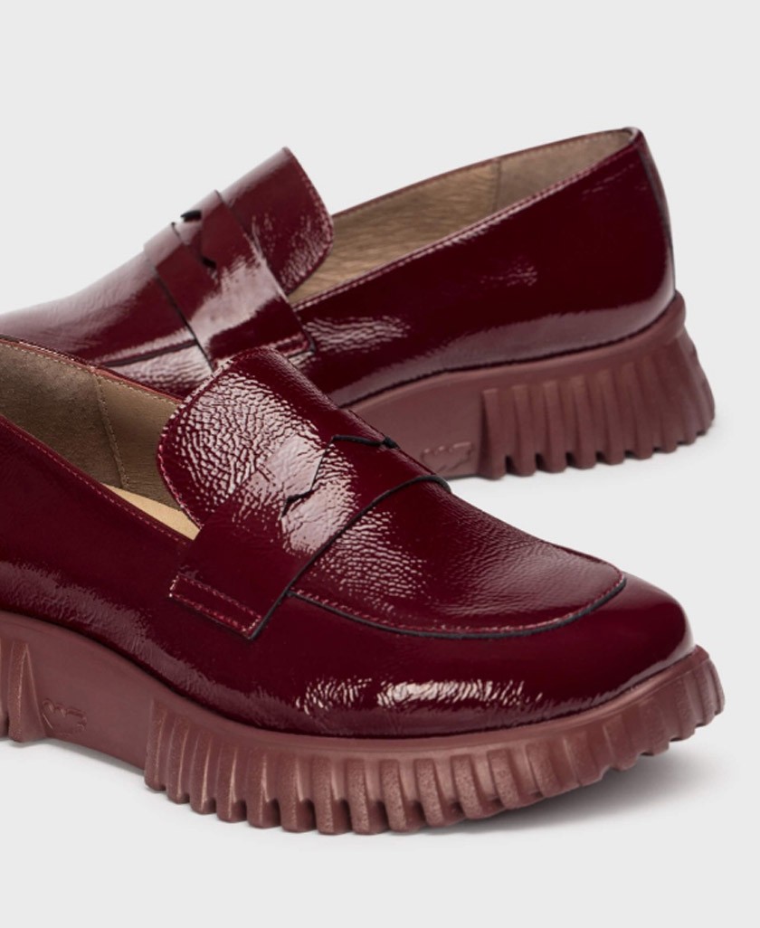 Wonders Flexfly A-4402 burgundy women's loafers