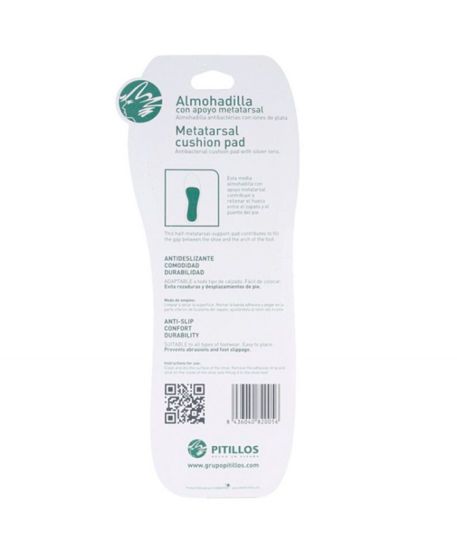 h2Plantilla Pitillos Almohadilla Metatarsal h2 pstrongPlantillas anatomicas extraibles de Pitillos strong Compuestas por micr