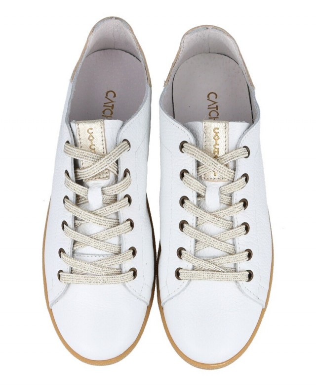 Catchalot 2981 white leather sneakers