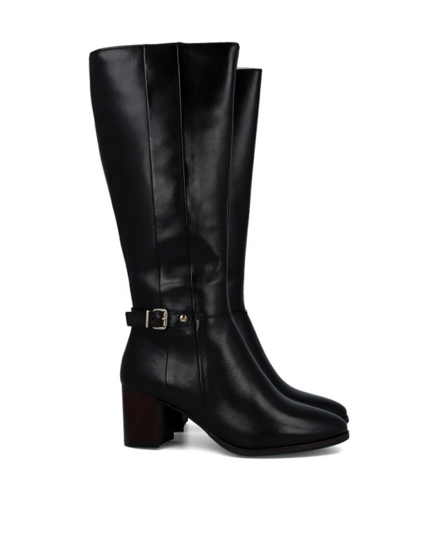 Botas negras de piel para mujer Catchalot 4271