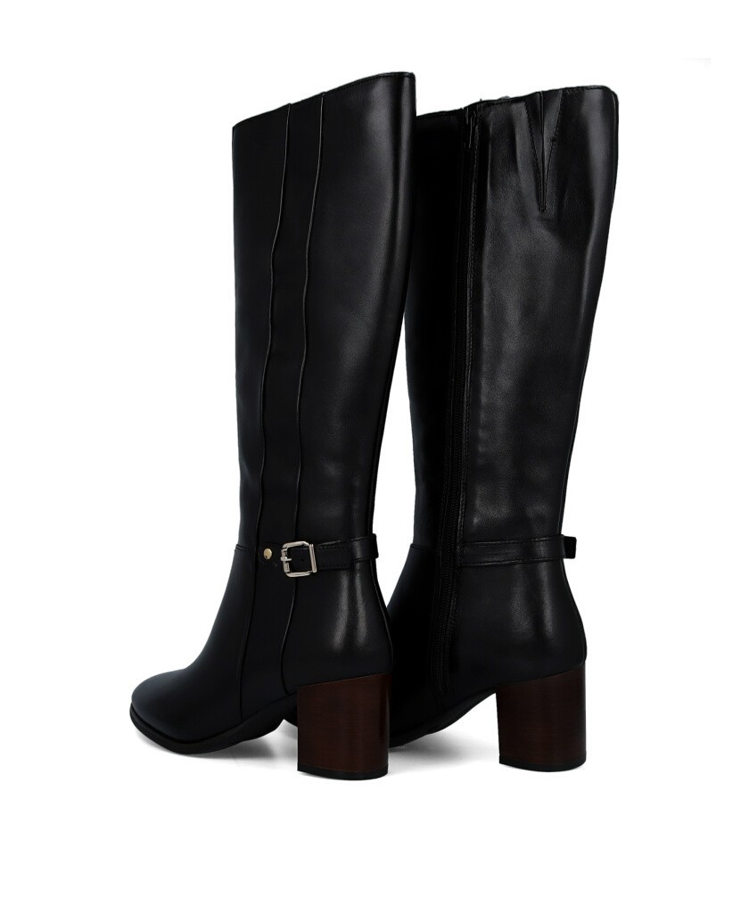 Botas negras de piel para mujer Catchalot 4271