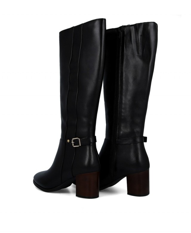 Botas negras de piel para mujer Catchalot 4271