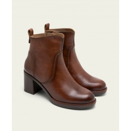 Porronet Raquel brown heeled ankle boots 4781