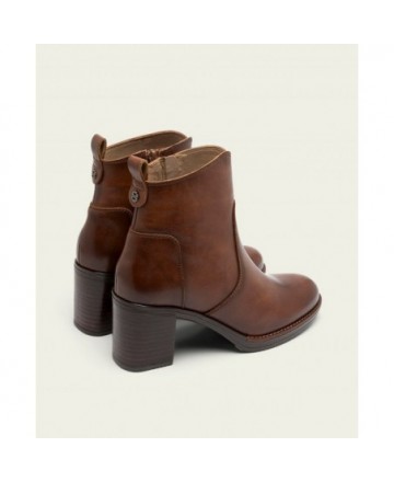 Botines marrones de tacón Porronet Raquel 4781