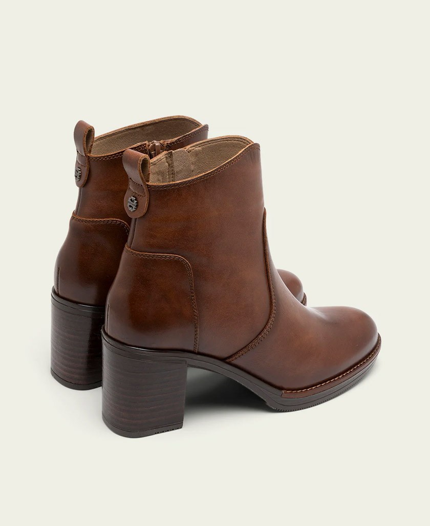 Botines marrones de tacón Porronet Raquel 4781
