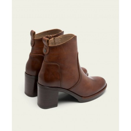 Porronet Raquel brown heeled ankle boots 4781