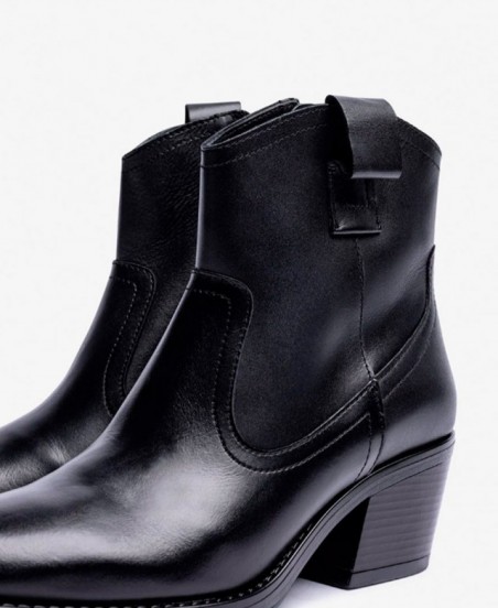 Botines negros de tacón medio Yokono Brava-002