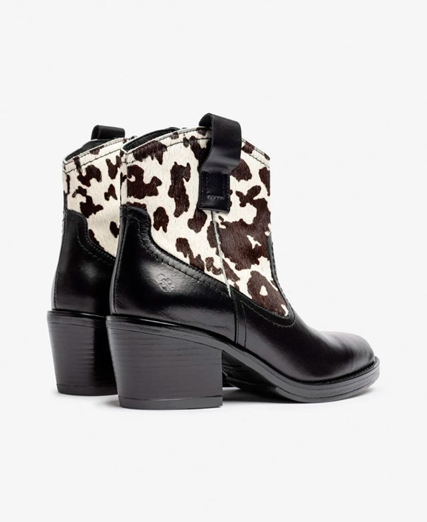 Yokono Brava-002 animal print ankle boots