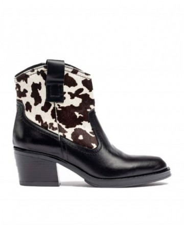 Yokono Brava-002 animal print ankle boots