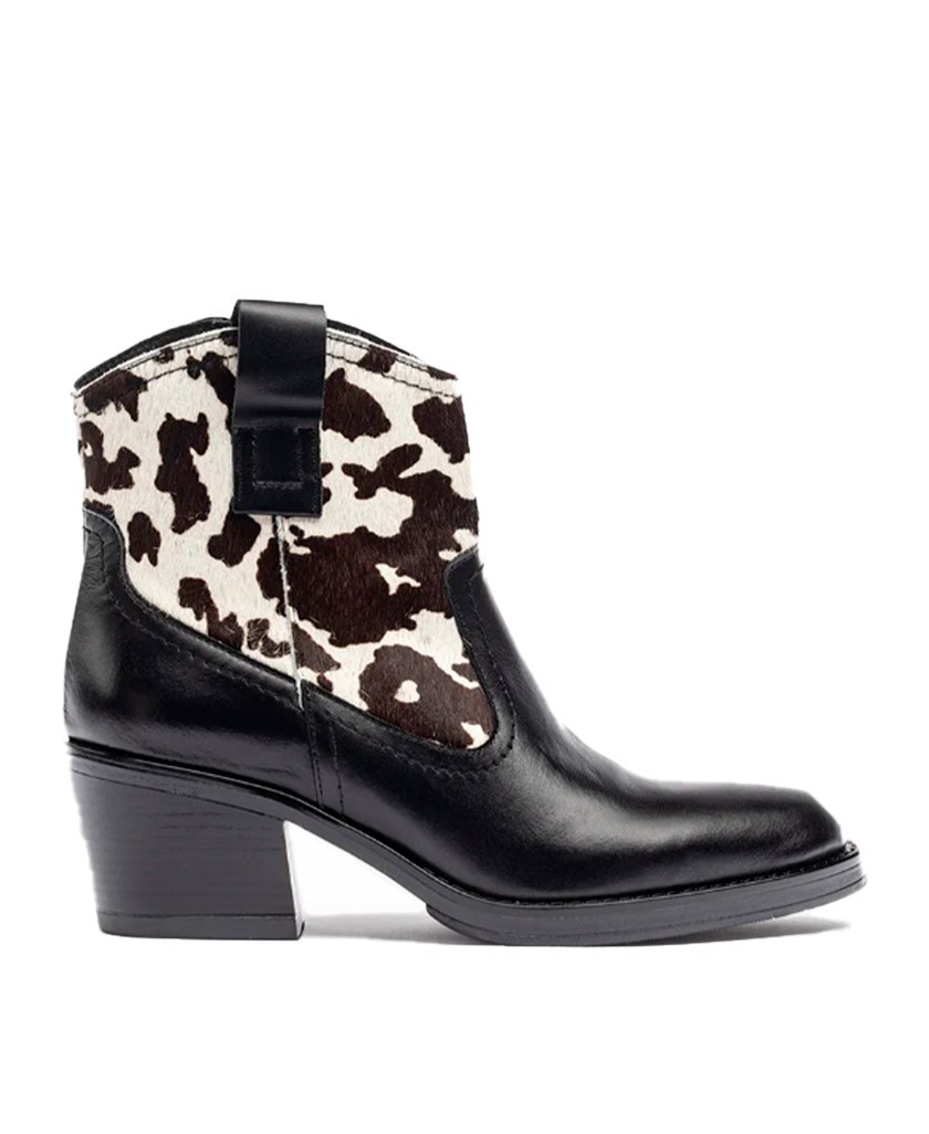 Yokono Brava-002 animal print ankle boots