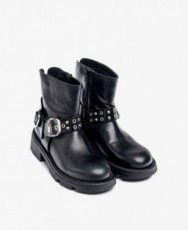 Yokono Elze-008 flat ankle boots with buckle