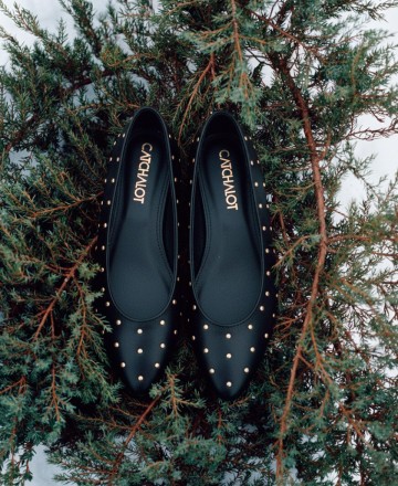 Catchalot Basi T women's studded ballet flats