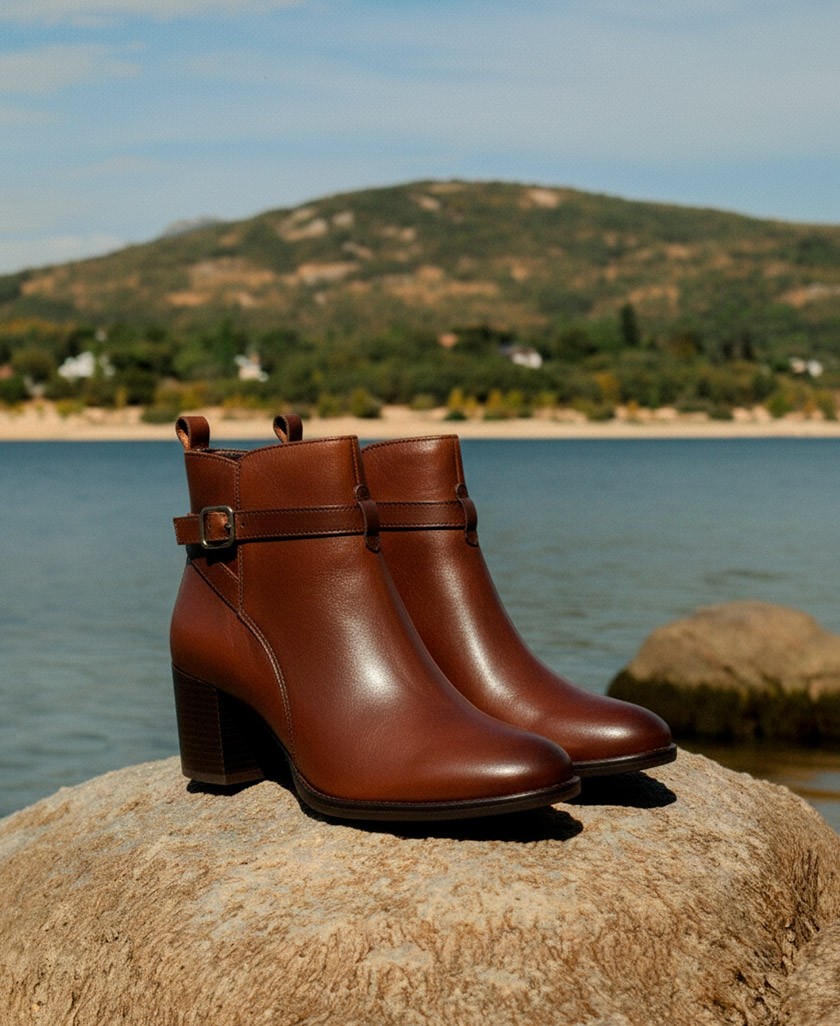 Catchalot 5742 brown heeled ankle boots