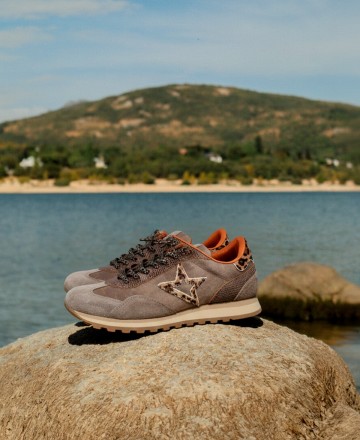 Casual Taupe Sneakers Cetti C-1259