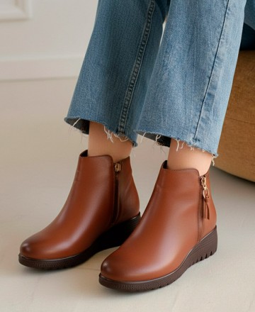 Happy Monk Granada 007 Brown Leather Ankle Boots