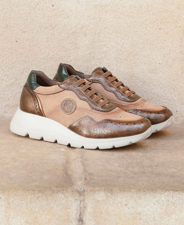 Zapatos de colores taupe y marrón Amarpies 29416