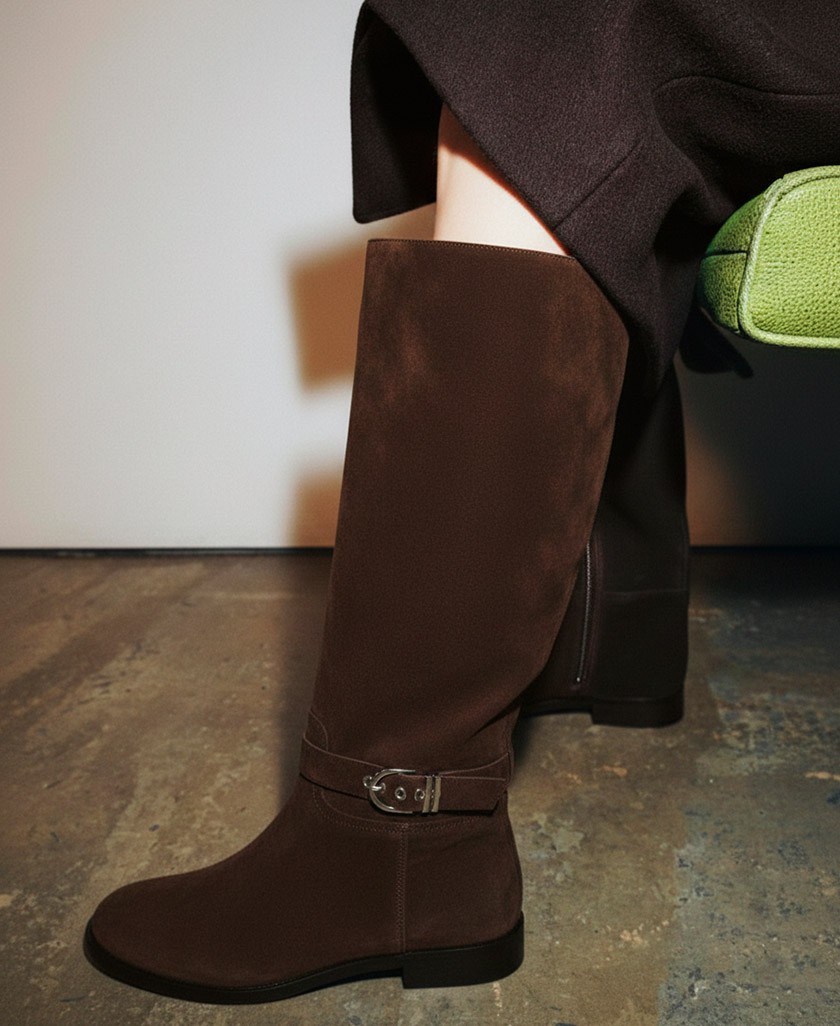 Catchalot Valeria flat boots with buckle