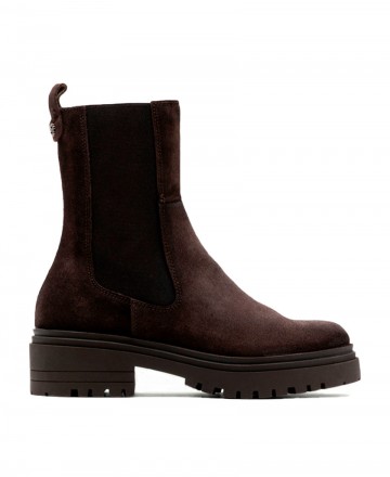 Botines chelsea de serraje Porronet Celeste 4724