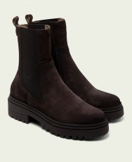 Botines chelsea de serraje Porronet Celeste 4724