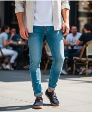 Zapatilla Azul Pompeii Higby Canvas Ocean Caramel