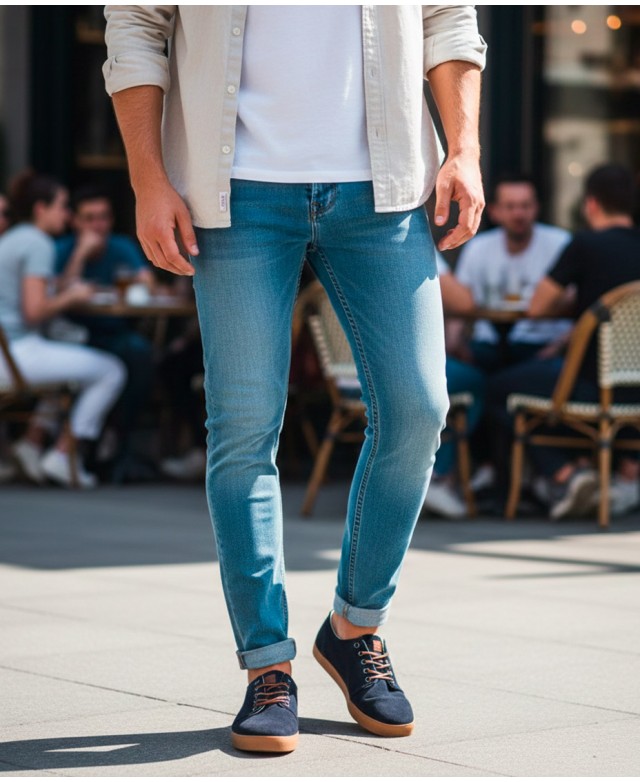 Zapatilla Azul Pompeii Higby Canvas Ocean Caramel