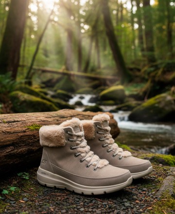 Botines de mujer con pelo Skechers Glacial ultra