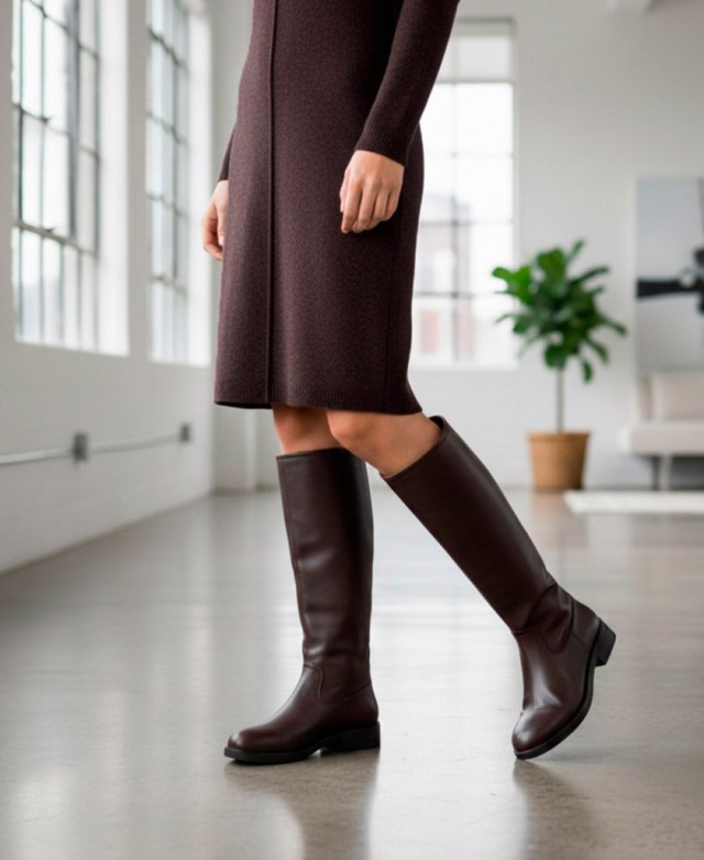 Porronet Belén 4714 Brown Leather High Boots