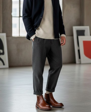 Fluchos Terry F1343 Camel Leather Ankle Boots