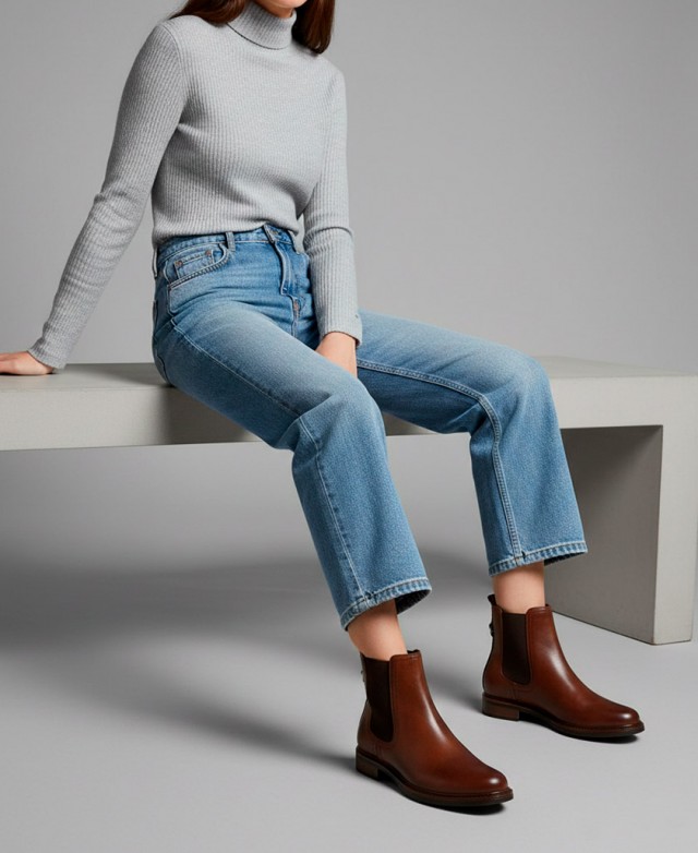 Catchalot 1057 flat ankle boots with elasticated sides