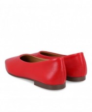 Red leather ballerina flats Stilmoda 3432