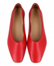 Red leather ballerina flats Stilmoda 3432