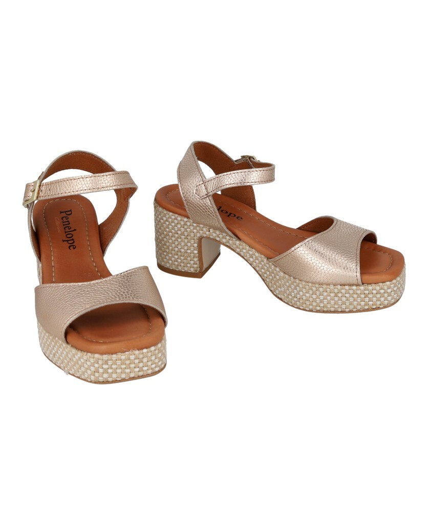 Sandalias peep toe de piel Penelope 6461