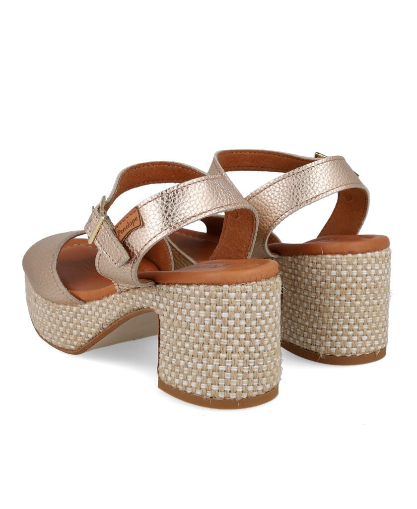 Penelope 6461 leather peep toe sandals