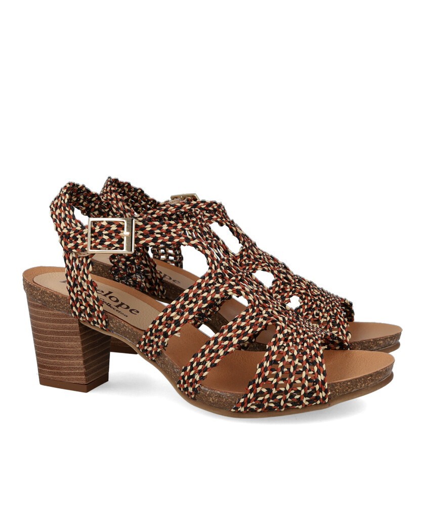Penelope 6387-575 braided strap sandals