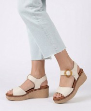 White wedge sandals Dorking Nido D9450