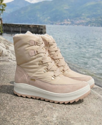 Botas de pelo beige Imac 859029.7160.013