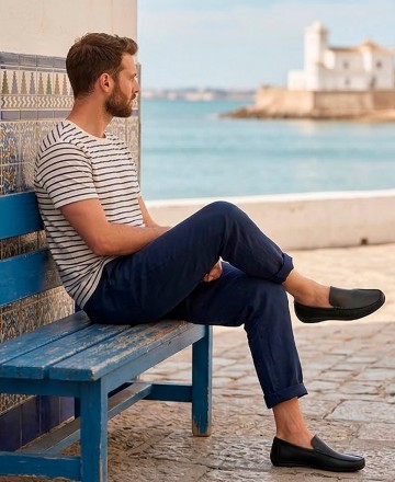 Imac 100760 black men's loafers