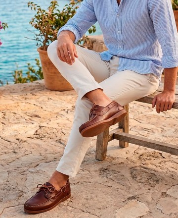 Callaghan Yate 51600 brown boat shoes