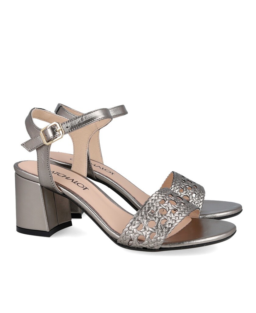 Sandalias tacón metalizadas Patricia Miller 7093F