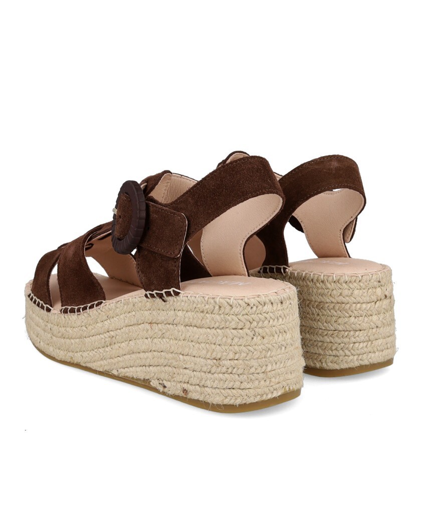 Macarena ANISA 17 brown platform espadrilles