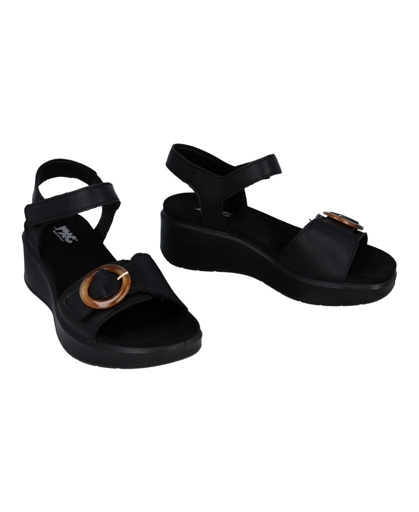 Imac 109010 black platform sandals