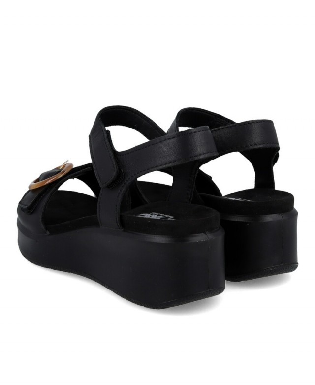 Imac 109010 black platform sandals