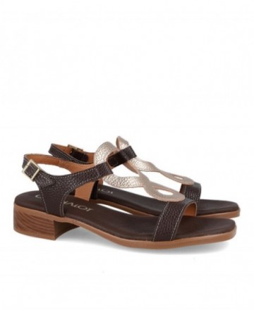 Catchalot 5893 women's flat leather sandals