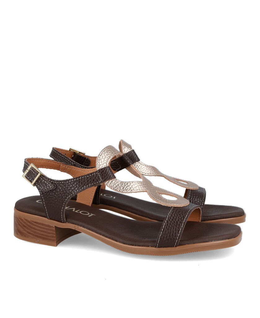 Catchalot 5893 women's flat leather sandals