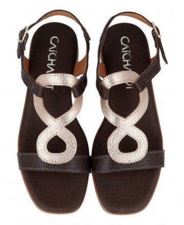 Sandalias plana de piel mujer Catchalot 5893