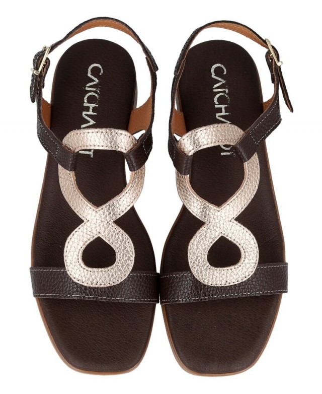 Sandalias plana de piel mujer Catchalot 5893