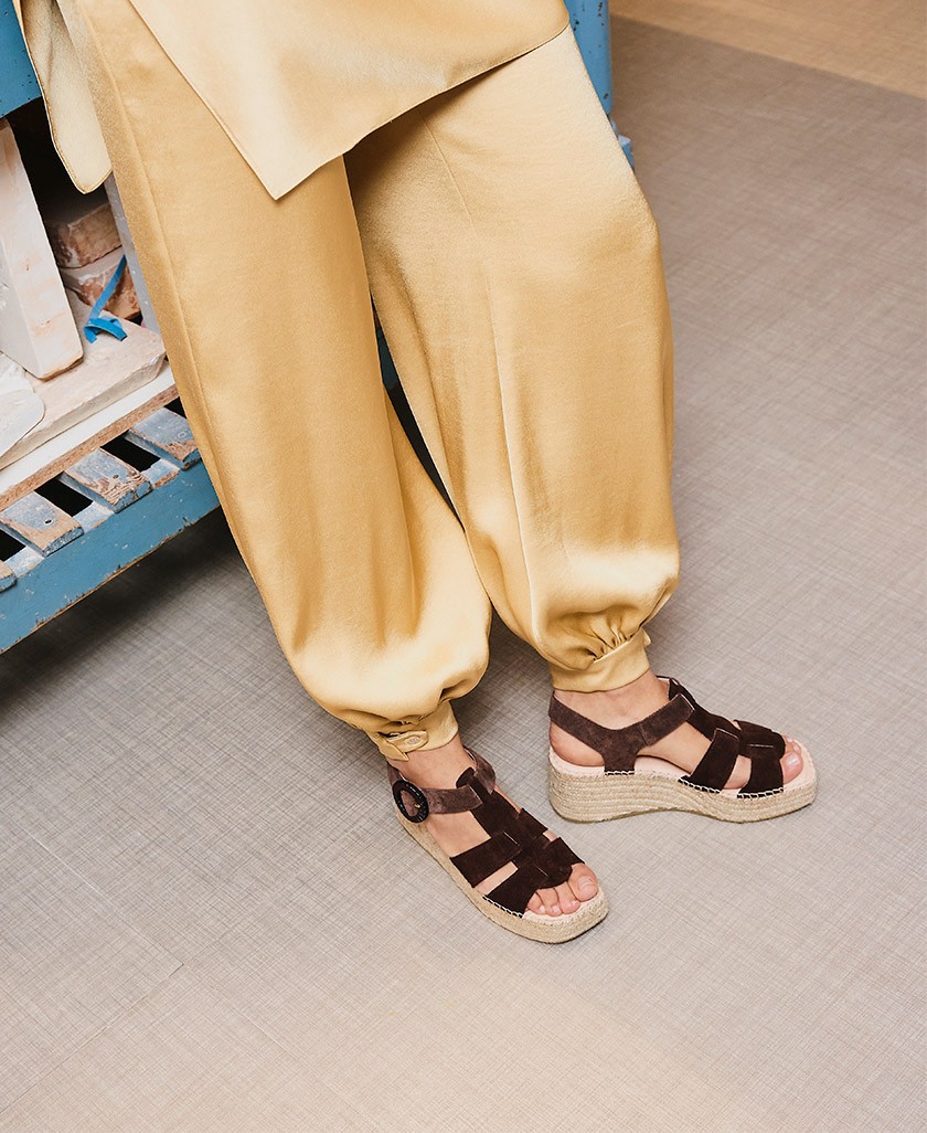 Macarena ANISA 17 brown platform espadrilles