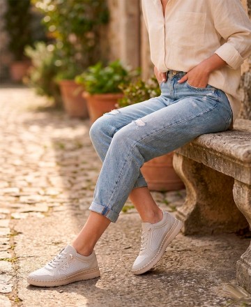 Walk&Fly 20103 Women's Elastic Lace Sneakers