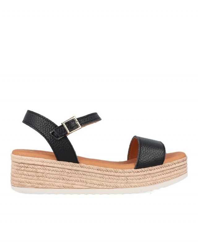 Catchalot 6022 black platform sandals